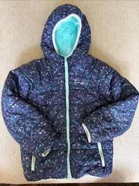 Eddie Bauer Reversible Navy/Teal Puffer Jacket